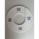 Maatring 9 cm wit/zw 51 